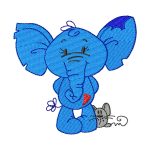 Elefant blue